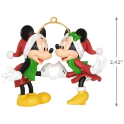 Hallmark Disney Mickey And Minnie A Season Of Love Ornament -Outlet Gift Echoes Store Mickey and Minnie Hands Heart Keepsake Ornament 2099QXD6667 03