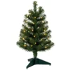 Hallmark Miniature Evergreen Pre-Lit Christmas Tree, 18.75" -Outlet Gift Echoes Store Miniature Green PreLit Christmas Tree 2499QSB6253 01