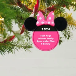 Hallmark Disney Minnie Mouse Ears Silhouette Text Personalized Ornament -Outlet Gift Echoes Store Minnie Mouse Ears Shape Text Personalized Ornament 2499QHE1963B1 02
