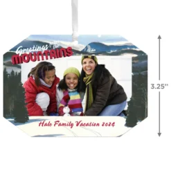Hallmark Mountain Vacation Personalized Text And Photo Metal Ornament -Outlet Gift Echoes Store Mountain Vacation Personalized Christmas Ornament 1OFM1001B9 03