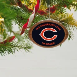 Hallmark NFL Football Chicago Bears Text Personalized Ornament -Outlet Gift Echoes Store NFL Football Chicago Bears Text Personalized Ornament 2499QHE1985B6 02