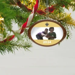 Hallmark NFL Football New Orleans Saints Text And Photo Personalized Ornament -Outlet Gift Echoes Store NFL Football New Orleans Saints Text and Photo Personalized Ornament 2499QHE1985B18 02