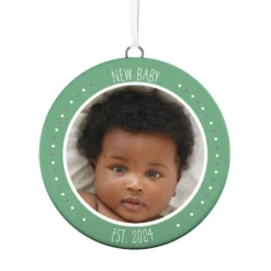 Hallmark New Baby Personalized Text And Photo Ceramic Ornament
