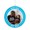 Hallmark New Dad Personalized Text And Photo Ceramic Ornament -Outlet Gift Echoes Store New Dad Personalized Round Ceramic Ornament 1999QHE1711B28 01