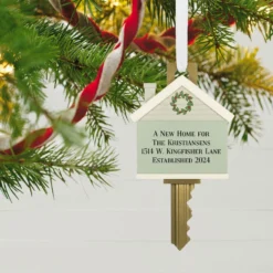 Hallmark New Home Key Personalized Ornament -Outlet Gift Echoes Store New Home Key Personalized Christmas Ornament 2499QHE2204B1 02