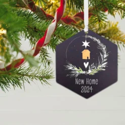 Hallmark New Home Personalized Text Metal Ornament -Outlet Gift Echoes Store New Home Personalized Christmas Ornament 1OFM1002B2 02
