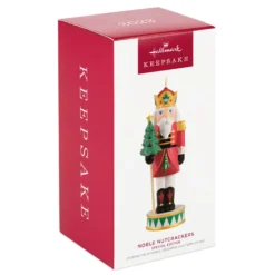 Hallmark Noble Nutcrackers Special Edition Porcelain Ornament -Outlet Gift Echoes Store Nutcracker With Tree Keepsake Ornament 3499QGO2979 04
