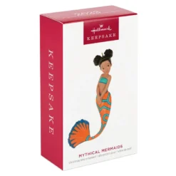 Hallmark Mythical Mermaids Ornament -Outlet Gift Echoes Store Orange and Blue Mermaid Keepsake Ornament 1799QXR8257 04