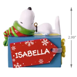 Peanuts® Snoopy Christmas Present Personalized Ornament -Outlet Gift Echoes Store Peanuts Snoopy Christmas Present Personalized Ornament 2499QHE1923B1 03