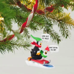 Hallmark What Did You Call Me? Ornament -Outlet Gift Echoes Store Penguins Sledding Keepsake Ornament 2099QGO2867 02