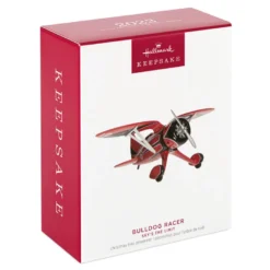 Hallmark Sky's The Limit Bulldog Racer Ornament 11 Hallmark Sky's The Limit Bulldog Racer Ornament -Outlet Gift Echoes Store Red Black White Airplane Keepsake Ornament 1999QXR8169 04