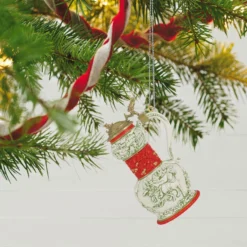 Hallmark Beer Stein Special Edition 2023 Ornament -Outlet Gift Echoes Store Red Green and Gold Beer Stein Keepsake Ornament 1999QGO2807 02