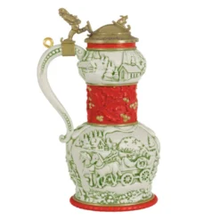 Hallmark Beer Stein Special Edition 2023 Ornament -Outlet Gift Echoes Store Red Green and Gold Beer Stein Keepsake Ornament 1999QGO2807 06