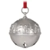 Hallmark Ring In The Season Metal Bell Ornament -Outlet Gift Echoes Store Silver Jingle Bell Keepsake Ornament 2699QXR8139 01