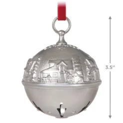 Hallmark Ring In The Season Metal Bell Ornament -Outlet Gift Echoes Store Silver Jingle Bell Keepsake Ornament 2699QXR8139 03