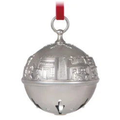 Hallmark Ring In The Season Metal Bell Ornament -Outlet Gift Echoes Store Silver Jingle Bell Keepsake Ornament 2699QXR8139 06