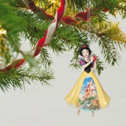Hallmark Disney Princess Celebration Snow White Porcelain Ornament -Outlet Gift Echoes Store Snow White With Castle Dress Keepsake Ornament 2999QXR8189 02