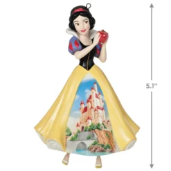 Hallmark Disney Princess Celebration Snow White Porcelain Ornament -Outlet Gift Echoes Store Snow White With Castle Dress Keepsake Ornament 2999QXR8189 03