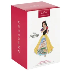 Hallmark Disney Princess Celebration Snow White Porcelain Ornament -Outlet Gift Echoes Store Snow White With Castle Dress Keepsake Ornament 2999QXR8189 04
