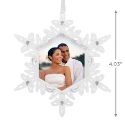 Hallmark Sparkling Snowflake Photo Personalized Metal Ornament -Outlet Gift Echoes Store Snowflake Photo Personalized Keepsake Ornament 2499QHE2012B2 03
