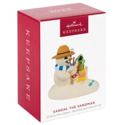 Hallmark Sandal The Snowman Ornament -Outlet Gift Echoes Store Snowman on Beach Keepsake Ornament 1799QXR8097 04