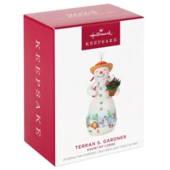 Hallmark Snowtop Lodge Terran S. Gardner Porcelain Ornament 11 Hallmark Snowtop Lodge Terran S. Gardner Porcelain Ornament -Outlet Gift Echoes Store Snowman with Flower Pot Keepsake Ornament 2299QXR8119 04