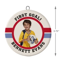 Soccer Ceramic Circle Personalized Photo Ornament -Outlet Gift Echoes Store Soccer Ceramic Circle Personalized Photo Ornament 1999QHE1711B106 03