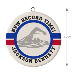 Swimming Ceramic Circle Personalized Ornament -Outlet Gift Echoes Store Swimming Ceramic Circle Personalized Ornament 1999QHE1711B108 03