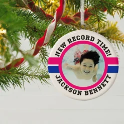 Swimming Ceramic Circle Personalized Photo Ornament -Outlet Gift Echoes Store Swimming Ceramic Circle Personalized Photo Ornament 1999QHE1711B101 02