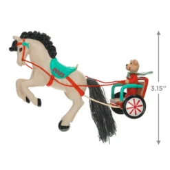 Hallmark A Pony For Christmas 2023 Ornament 10 Hallmark A Pony For Christmas 2023 Ornament -Outlet Gift Echoes Store Teddy Bear in Horse Chariot Keepsake Ornament 1799QXR8039 03