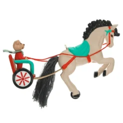 Hallmark A Pony For Christmas 2023 Ornament 13 Hallmark A Pony For Christmas 2023 Ornament -Outlet Gift Echoes Store Teddy Bear in Horse Chariot Keepsake Ornament 1799QXR8039 06
