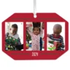 Hallmark Three-Photo Personalized Text And Photo Metal Ornament -Outlet Gift Echoes Store ThreePhoto Personalized Christmas Ornament 1OFM1001B5 01