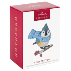 Hallmark Cozy Critters Ornament -Outlet Gift Echoes Store Tufted Timouse in Scarf Keepsake Ornament 1499QXR8019 04