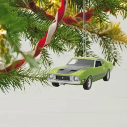 Hallmark Classic American Cars 1973 Ford Mustang Mach 1 2023 Metal Ornament -Outlet Gift Echoes Store Vintage Ford Mustang Car Keepsake Ornament 2199QXR8157 02