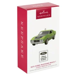 Hallmark Classic American Cars 1973 Ford Mustang Mach 1 2023 Metal Ornament -Outlet Gift Echoes Store Vintage Ford Mustang Car Keepsake Ornament 2199QXR8157 04
