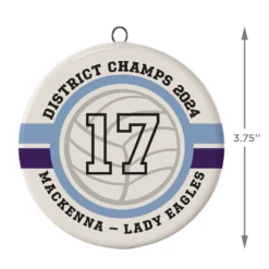 Volleyball Ceramic Circle Personalized Ornament -Outlet Gift Echoes Store Volleyball Ceramic Circle Personalized Ornament 1999QHE1711B109 03