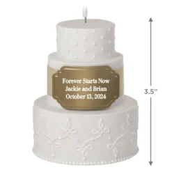 Hallmark Wedding Cake Personalized Ornament -Outlet Gift Echoes Store Wedding Cake Personalized Christmas Ornament 2999QHE2203B1 03