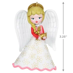 Hallmark Heirloom Angels Ornament -Outlet Gift Echoes Store White Pink Angel Keepsake Ornament 1699QXR8197 03