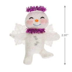 Hallmark Snow Angel Ornament -Outlet Gift Echoes Store White and Pink Glittery Snow Angel Keepsake Ornament 1399QGO2749 03