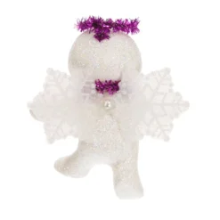 Hallmark Snow Angel Ornament -Outlet Gift Echoes Store White and Pink Glittery Snow Angel Keepsake Ornament 1399QGO2749 06