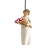 Willow Tree Girl With Tulip Bouquet 2023 Ornament, 4" -Outlet Gift Echoes Store Willow Tree Girl With Tulip Bouquet Ornament 28211 01