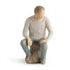 Willow Tree My Guy Figurine, 6" -Outlet Gift Echoes Store Willow Tree Man Sitting Figurine 28042 01