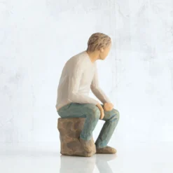 Willow Tree My Guy Figurine, 6" 9 Willow Tree My Guy Figurine, 6" -Outlet Gift Echoes Store Willow Tree Man Sitting Figurine 28042 04