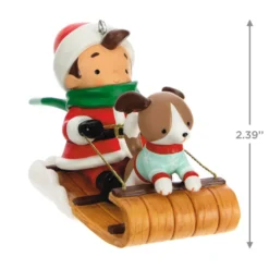 Hallmark Young Santa Ornament -Outlet Gift Echoes Store Young Santa With Dog Keepsake Ornament 2199QXR8117 03